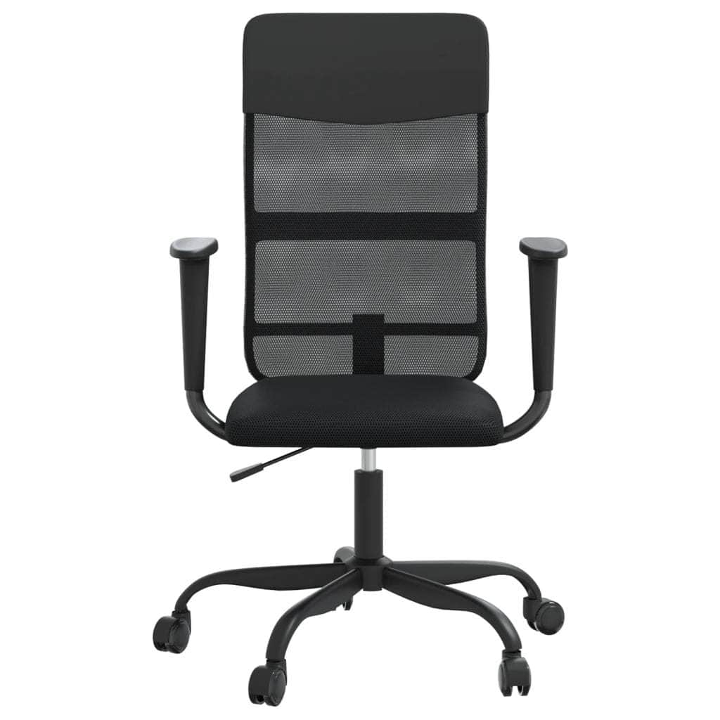 Office Chair Height Adjustable Black Faux Leather
