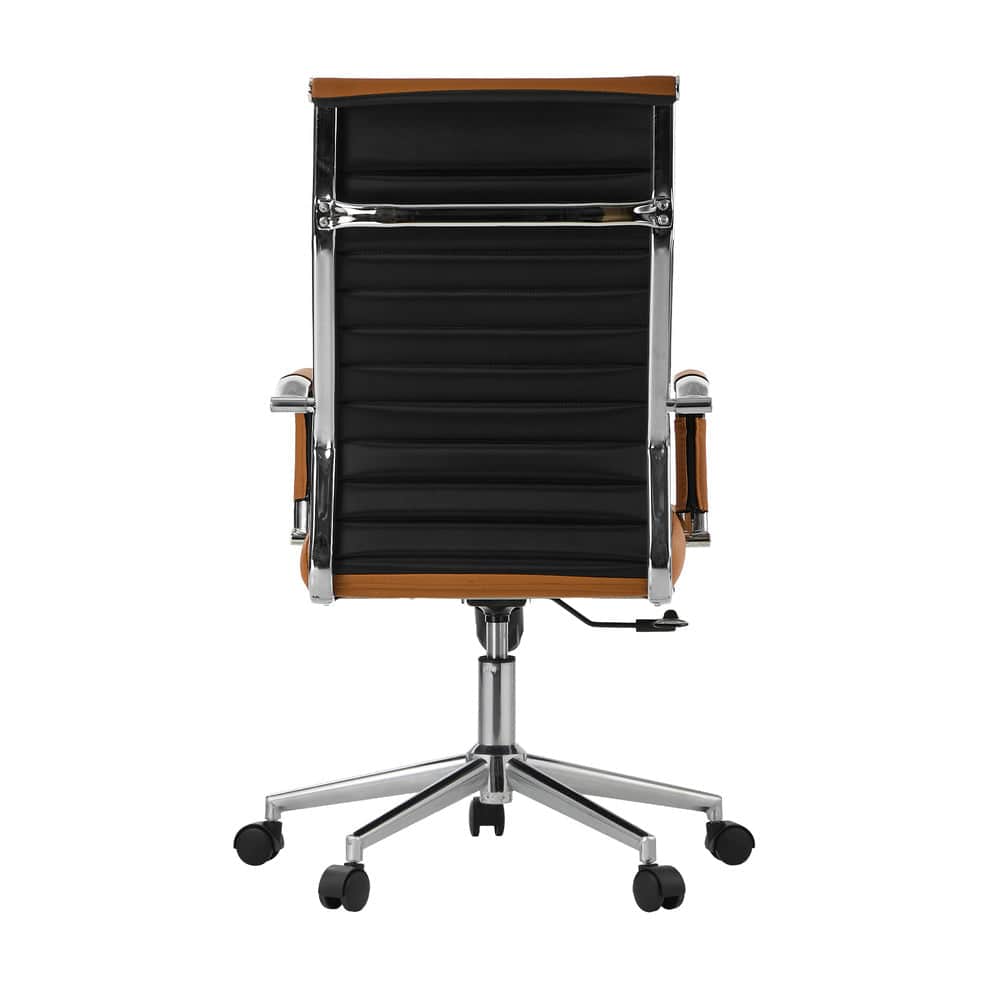 Office Chair High Back Swivel Leather Executive Desk Chair Brown
