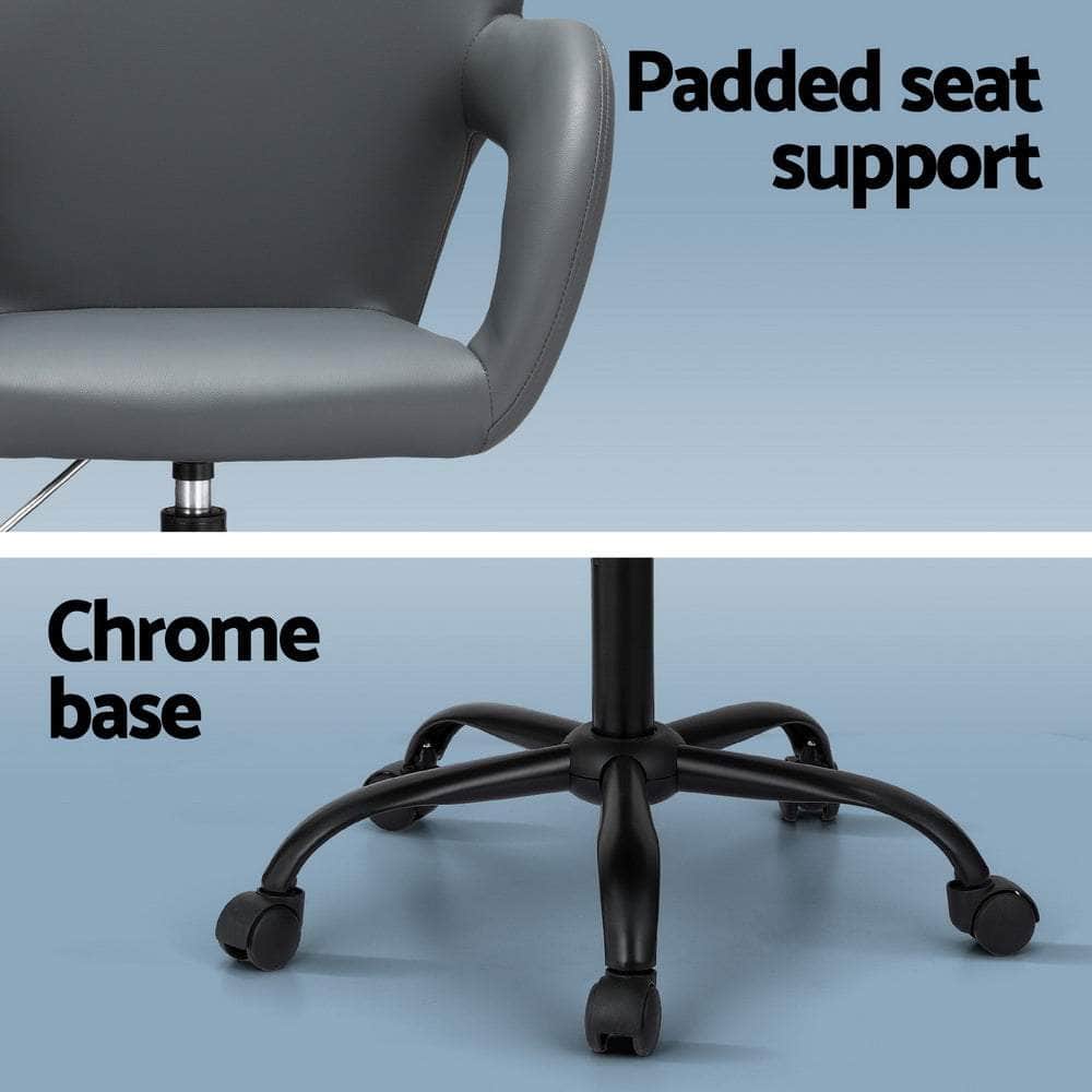 Office Chair Mid Back Grey/White