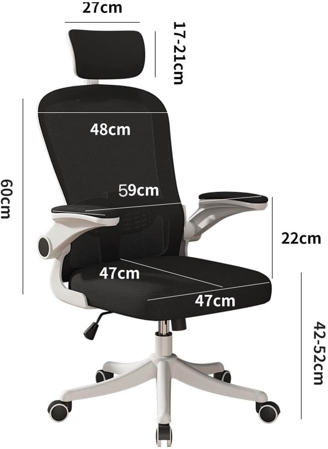 Office Chair Swivel Ergonomic Office Chair With Back Support - Black