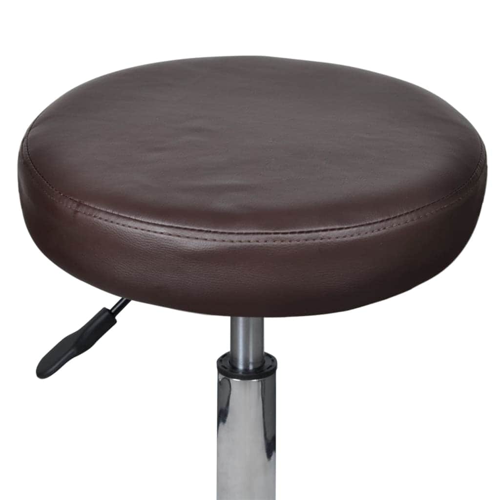 Office Stools 2 pcs Brown faux Leather - Simple deals