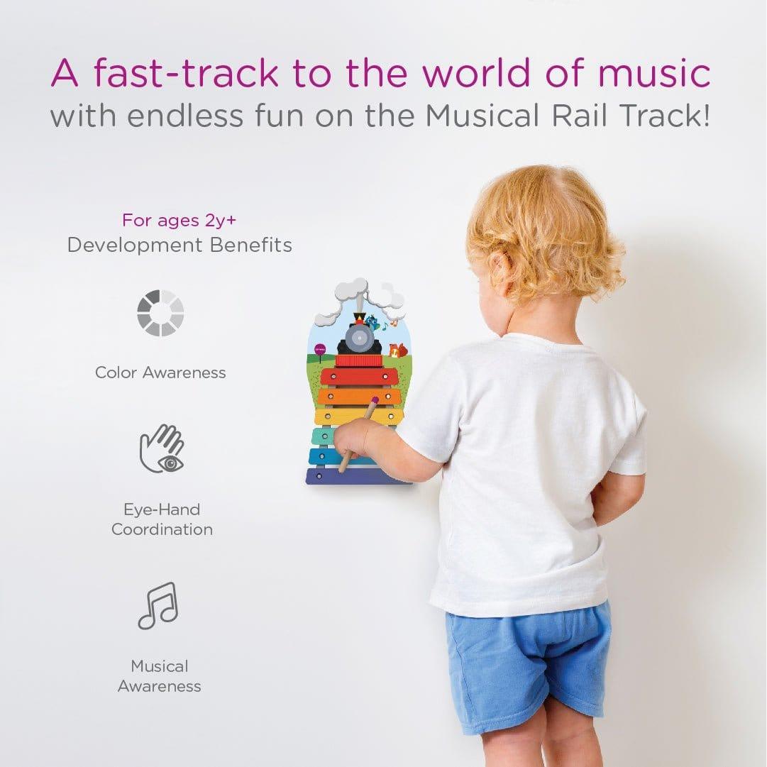 VertiPlay Wall Toy: Musical Rail Track Xylophone