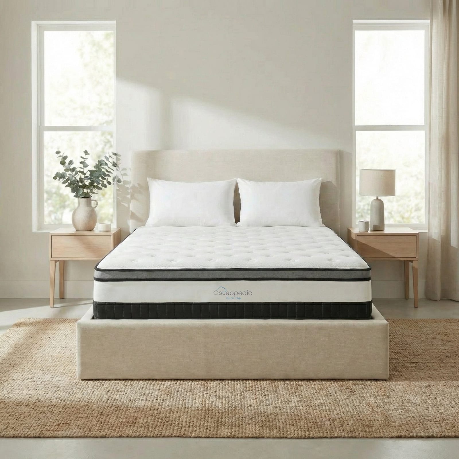 Osteopedic Euro Top Pocket Spring Mattress King Single Medium Firm Comfort