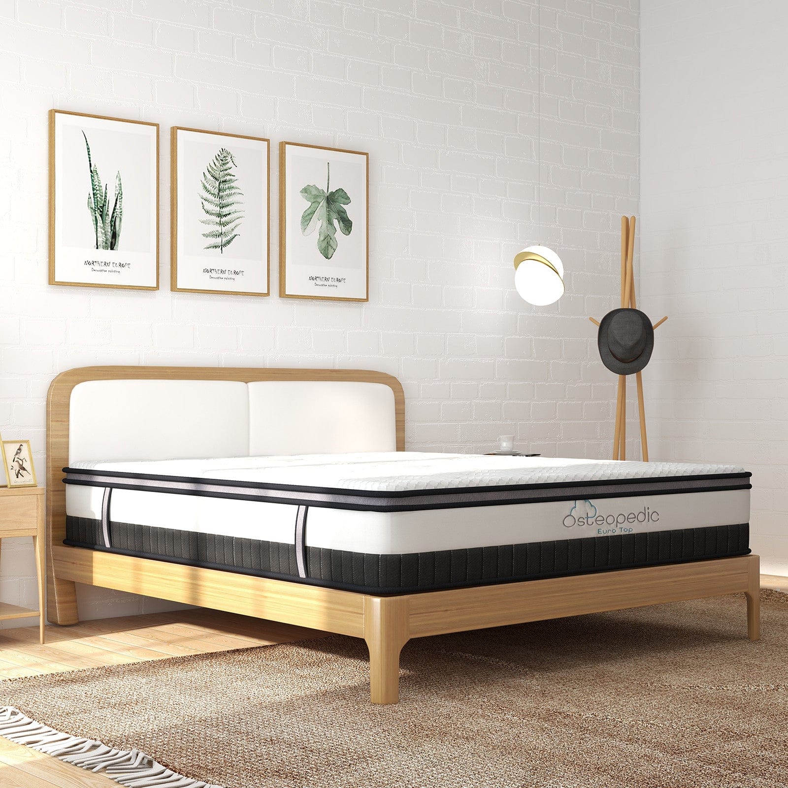 Osteopedic Euro Top Pocket Spring Mattress Single Plush Comfort Bed