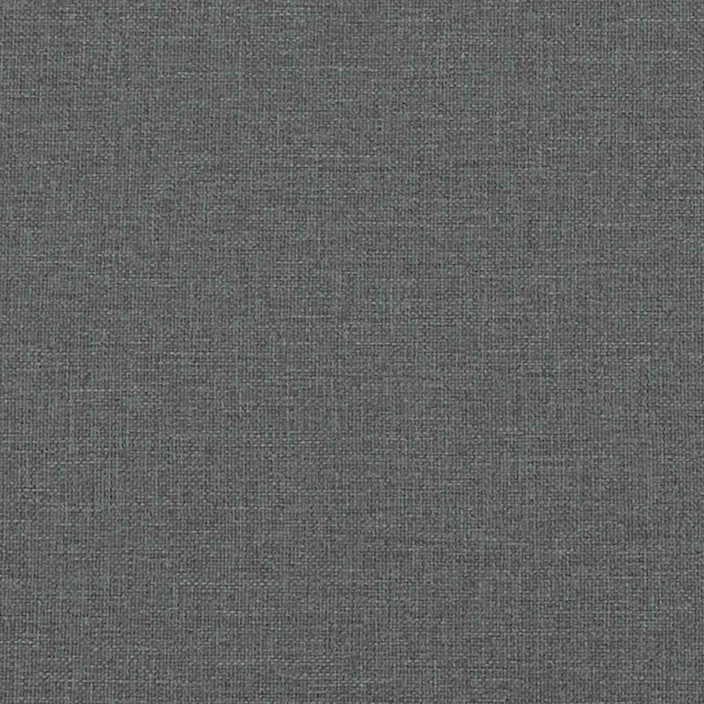 Ottoman Bed Frame without Mattress Dark Grey Double Fabric