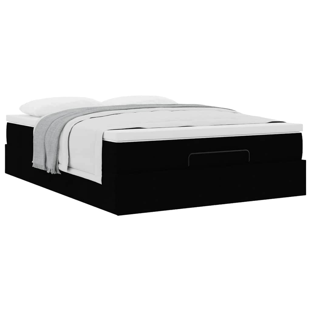 Elegnat - Ottoman Bed with Mattress - Black Double