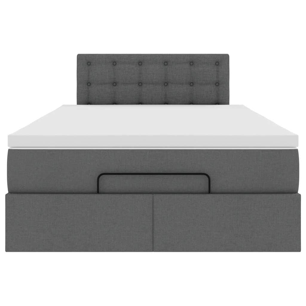 Ottoman Bed with Mattress King Single Fabric