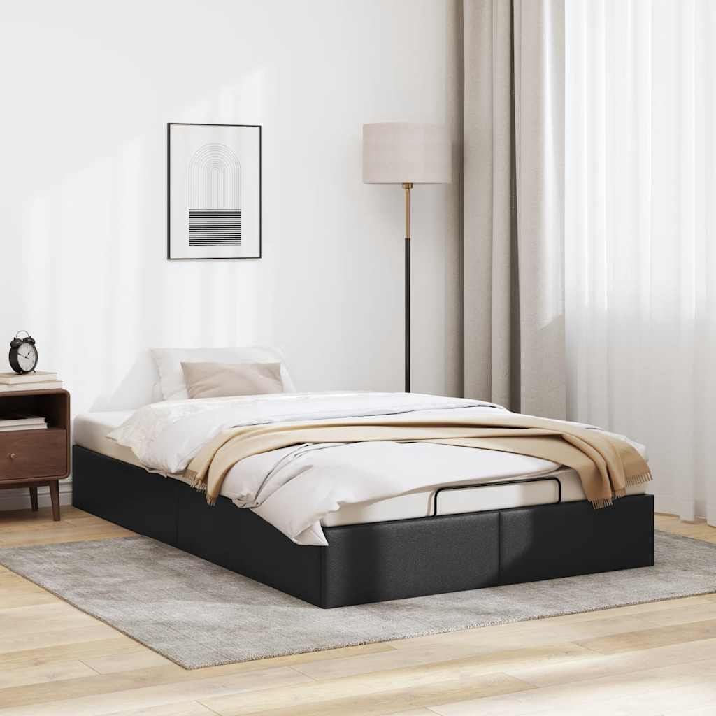 Ottoman Storage Bed Frame without Mattress Black King Single | Black colour