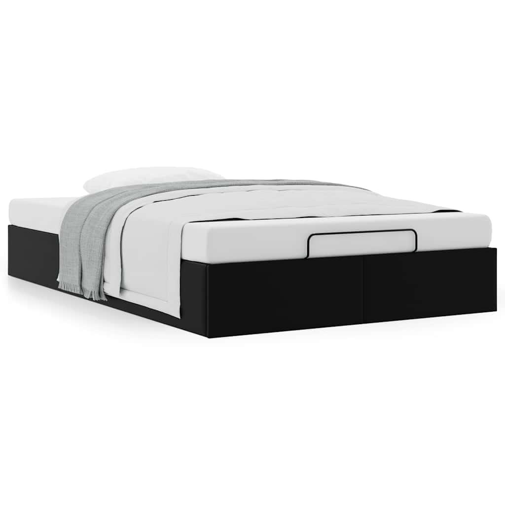 62QV - Ottoman Storage Bed Frame without Mattress Black King Single