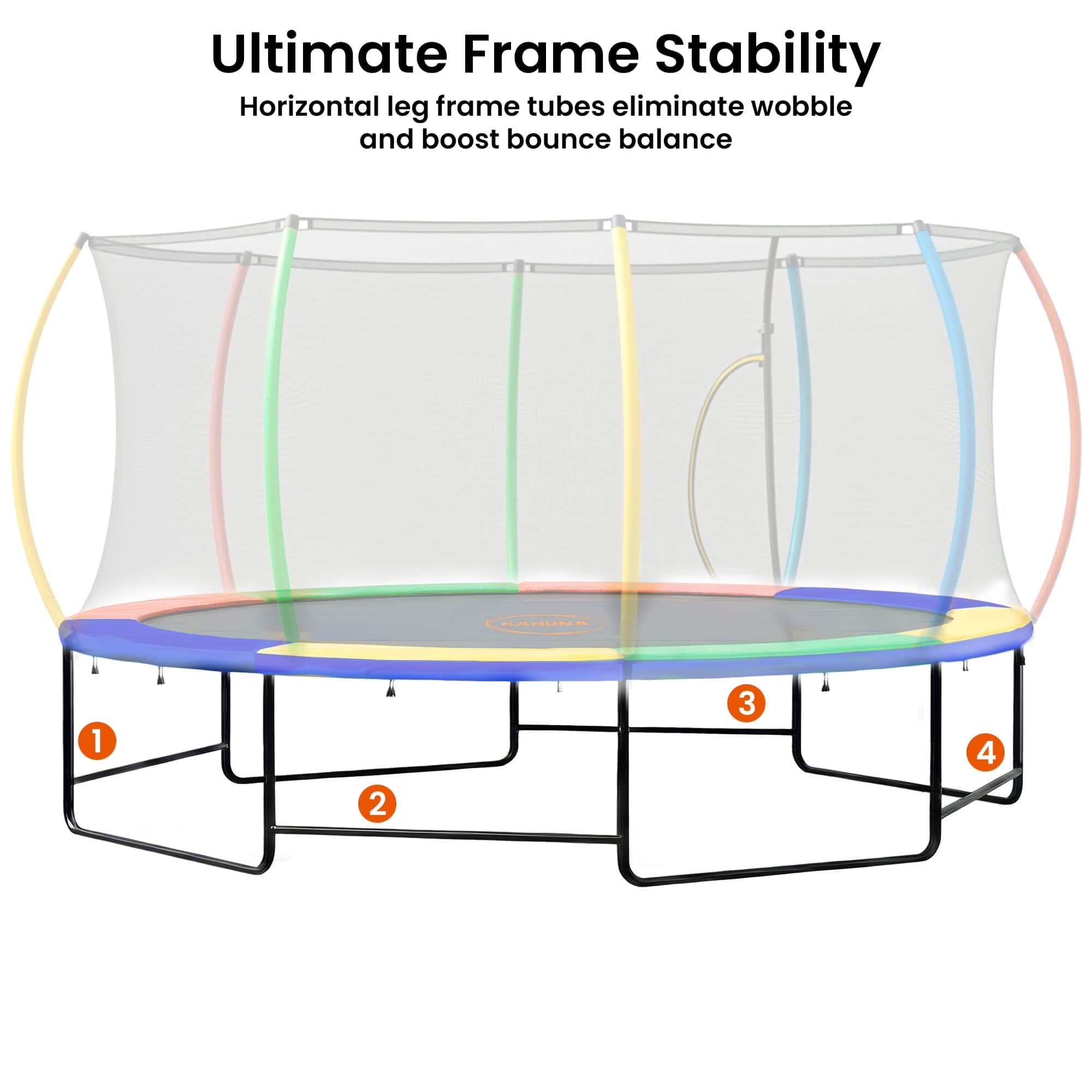Outdoor 10x15ft Oval Trampoline w/ LED Basketball Hoop Reversible Pad