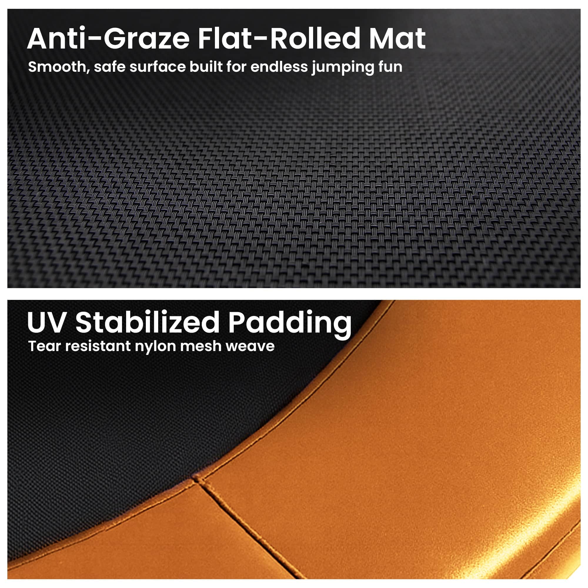 Outdoor 10x15ft Oval Trampoline w/ LED Basketball Hoop Reversible Pad