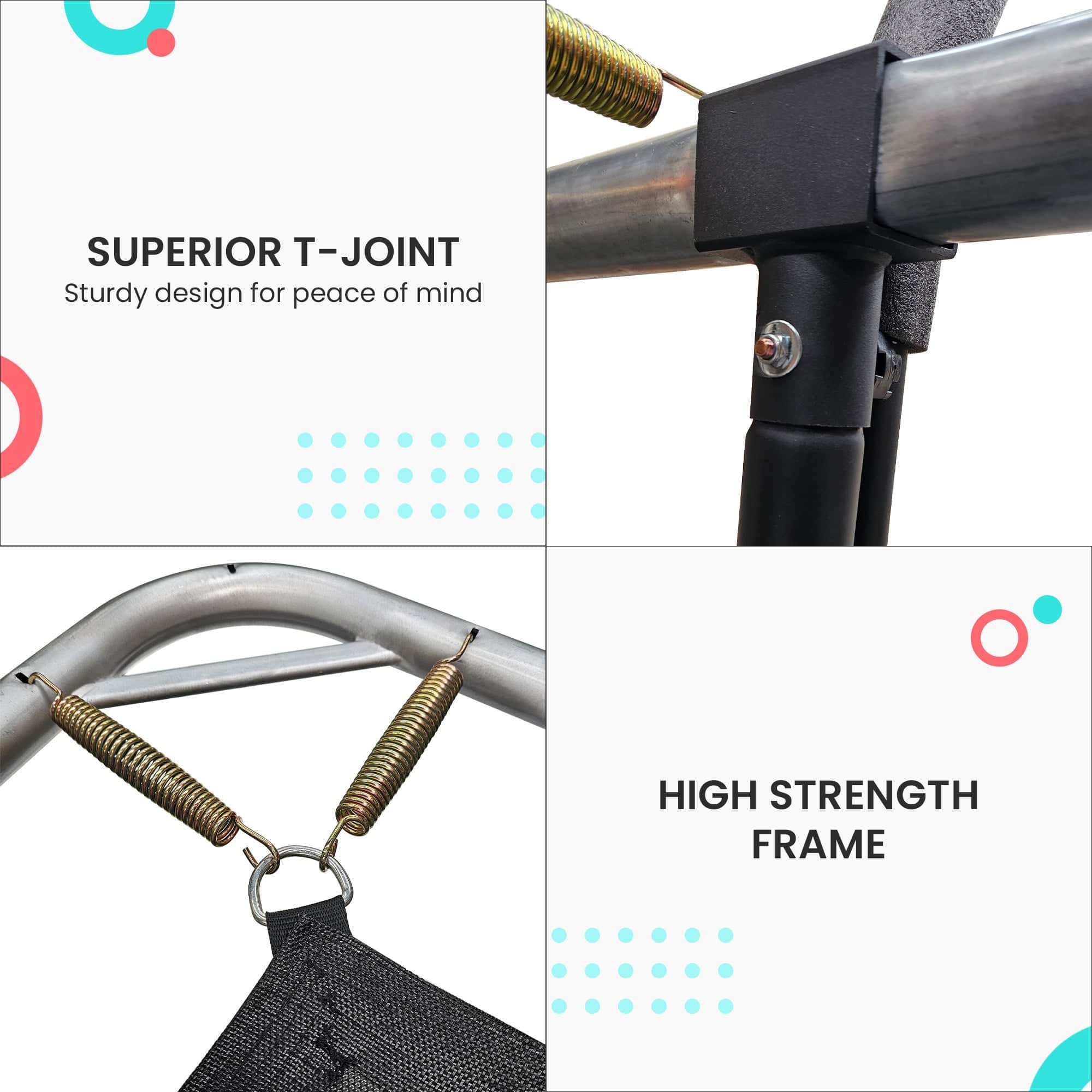 Outdoor 6ft x 9ft Rectangular Trampoline w/ LED Basketball Hoop Orange