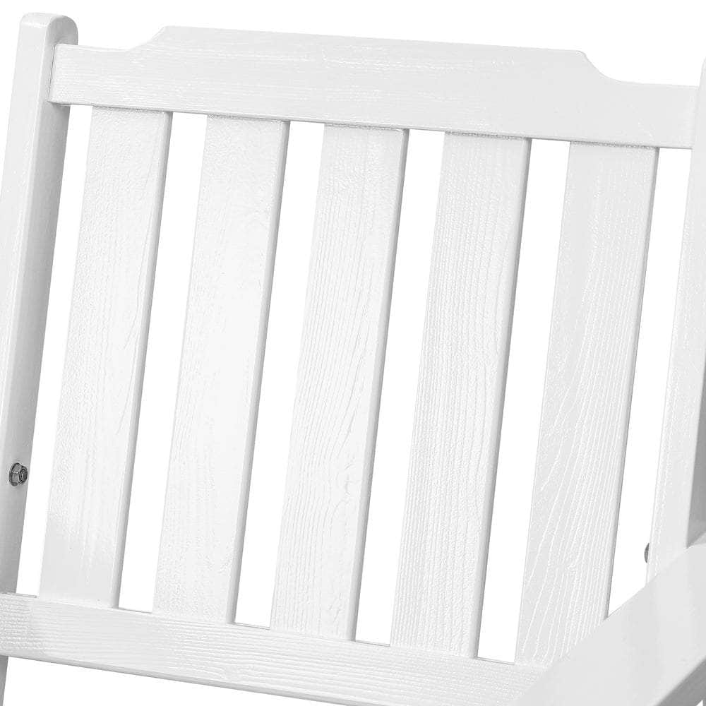 Wooden finish - Outdoor Armchair Wooden Patio Furniture 2PCS Chairs Set Garden Seat White