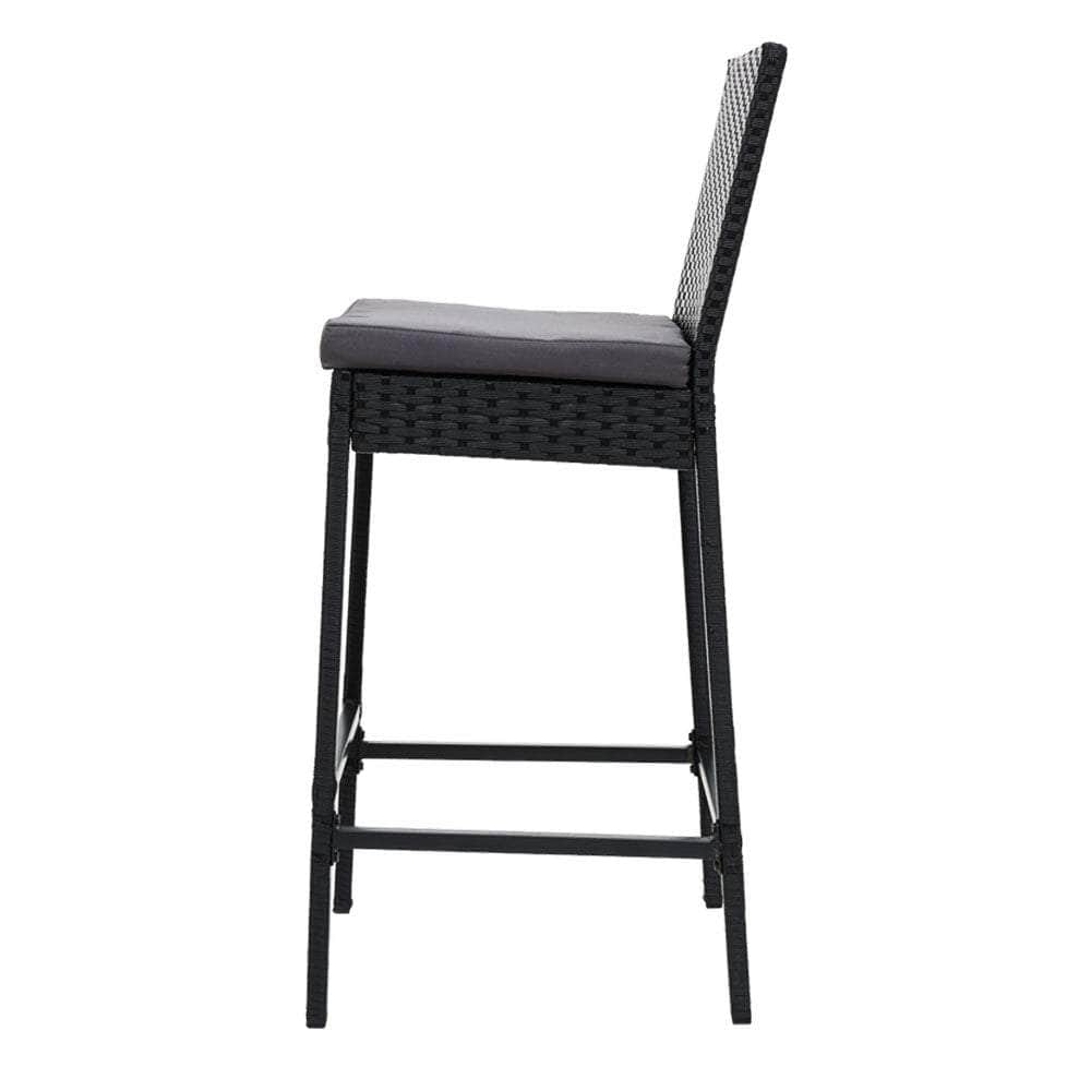 Outdoor Bar Stools Dining Chairs Rattan Furniture X4