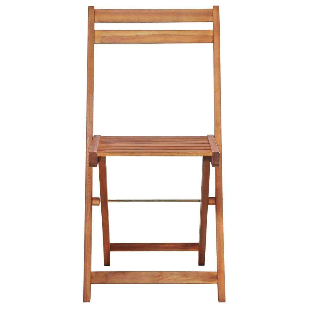 Outdoor Bistro Chairs 2 pcs Solid Acacia Wood - Simple deals