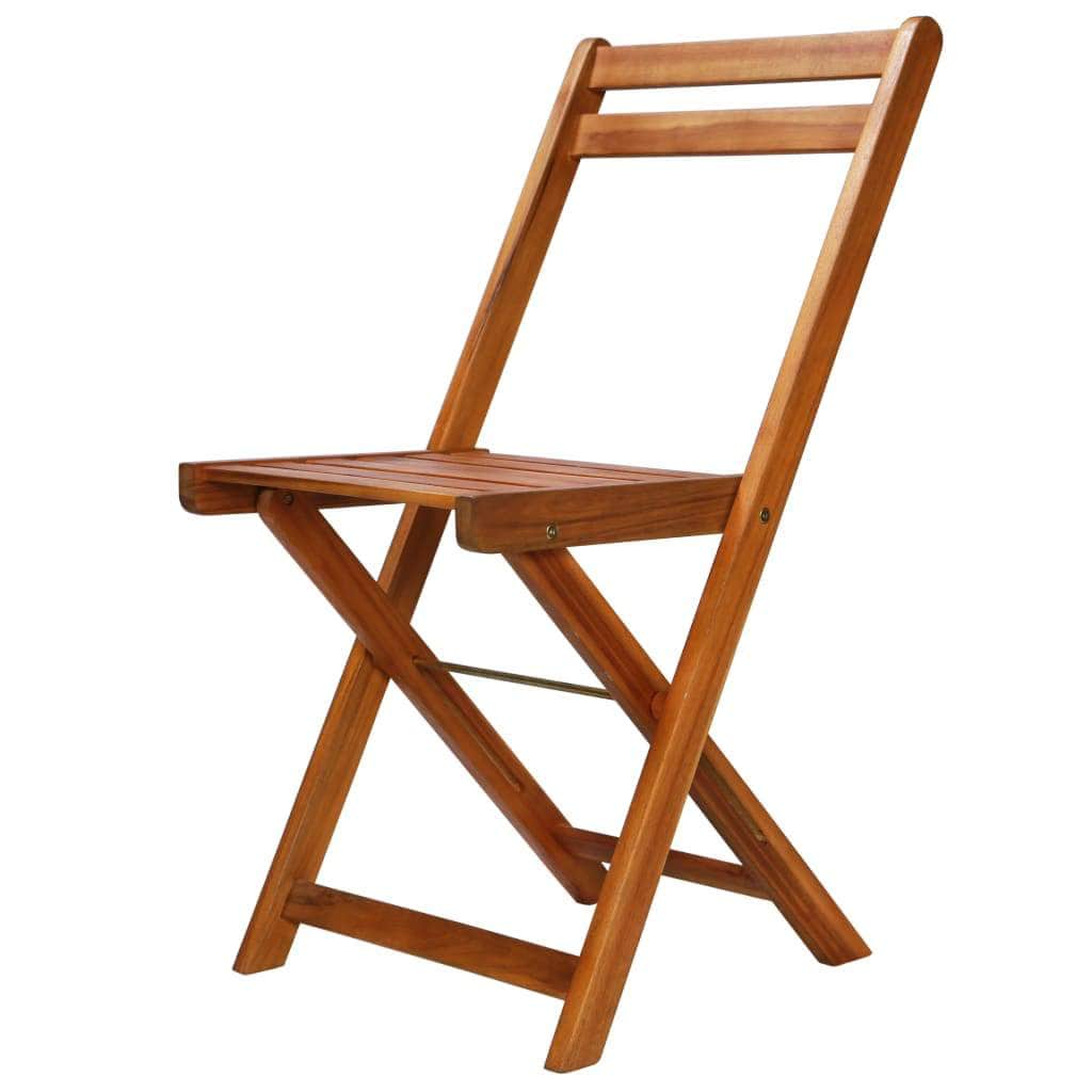 Outdoor Bistro Chairs 2 pcs Solid Acacia Wood - Simple deals