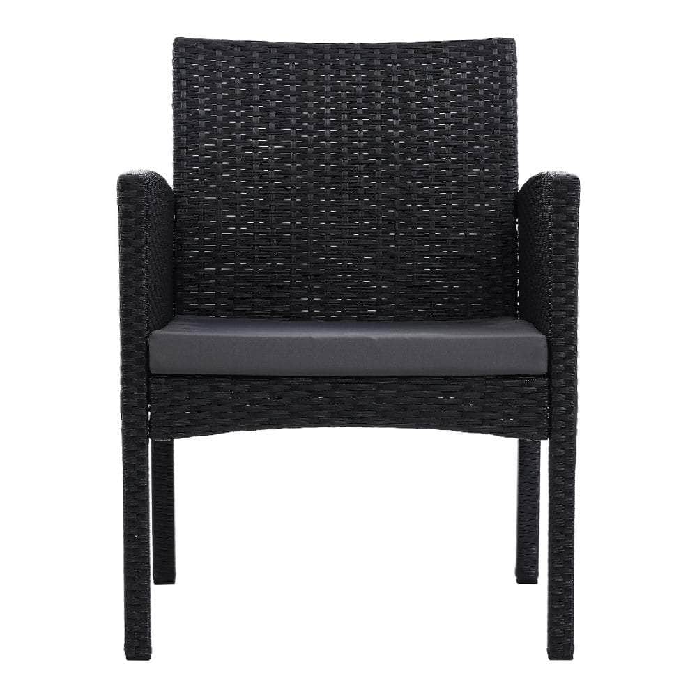 Outdoor Bistro Chairs Patio Furniture Dining Chair Wicker Garden Cushion Gardeon