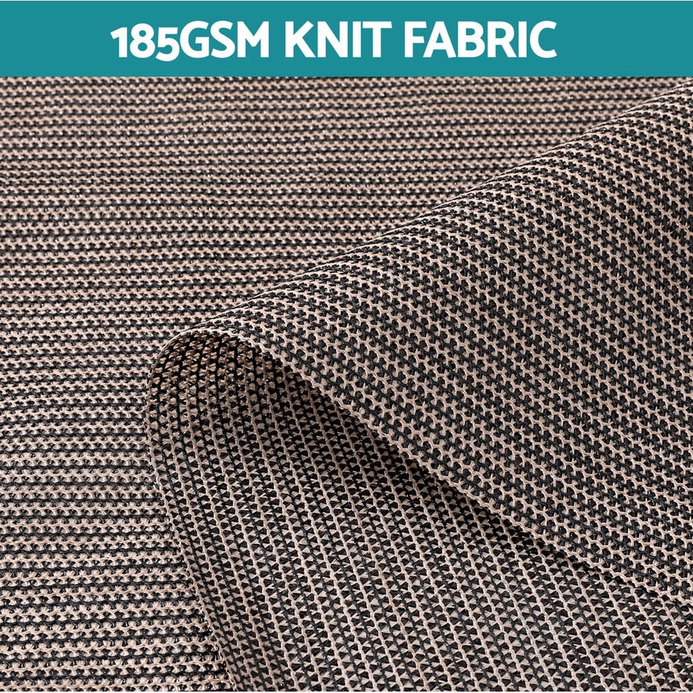 Outdoor Blinds Light Filtering Roll Down Awning Shade 2.1X2.5M Brown with Brown colour