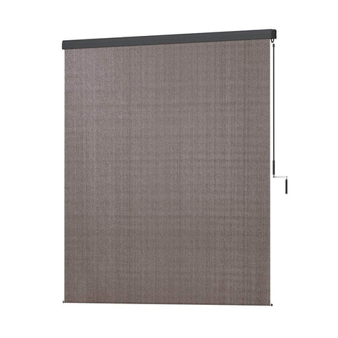 Outdoor Blinds Light Filtering Roll Down Awning Shade 2.1X2.5M Brown