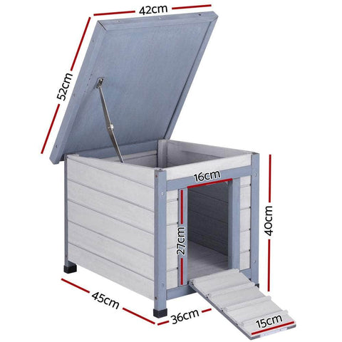 Outdoor Cat House & Rabbit Hutch - Wooden Shelter & Small Enclosure