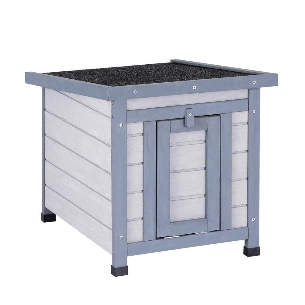 Outdoor Cat House & Rabbit Hutch - Wooden Shelter & Small Enclosure
