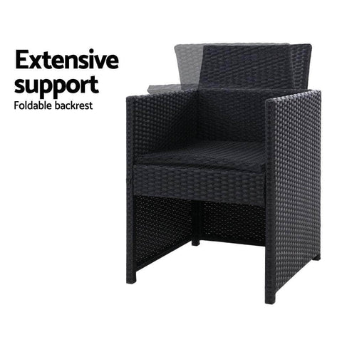 Outdoor Chairs Dining Patio Furniture Lounge Setting Wicker Garden
