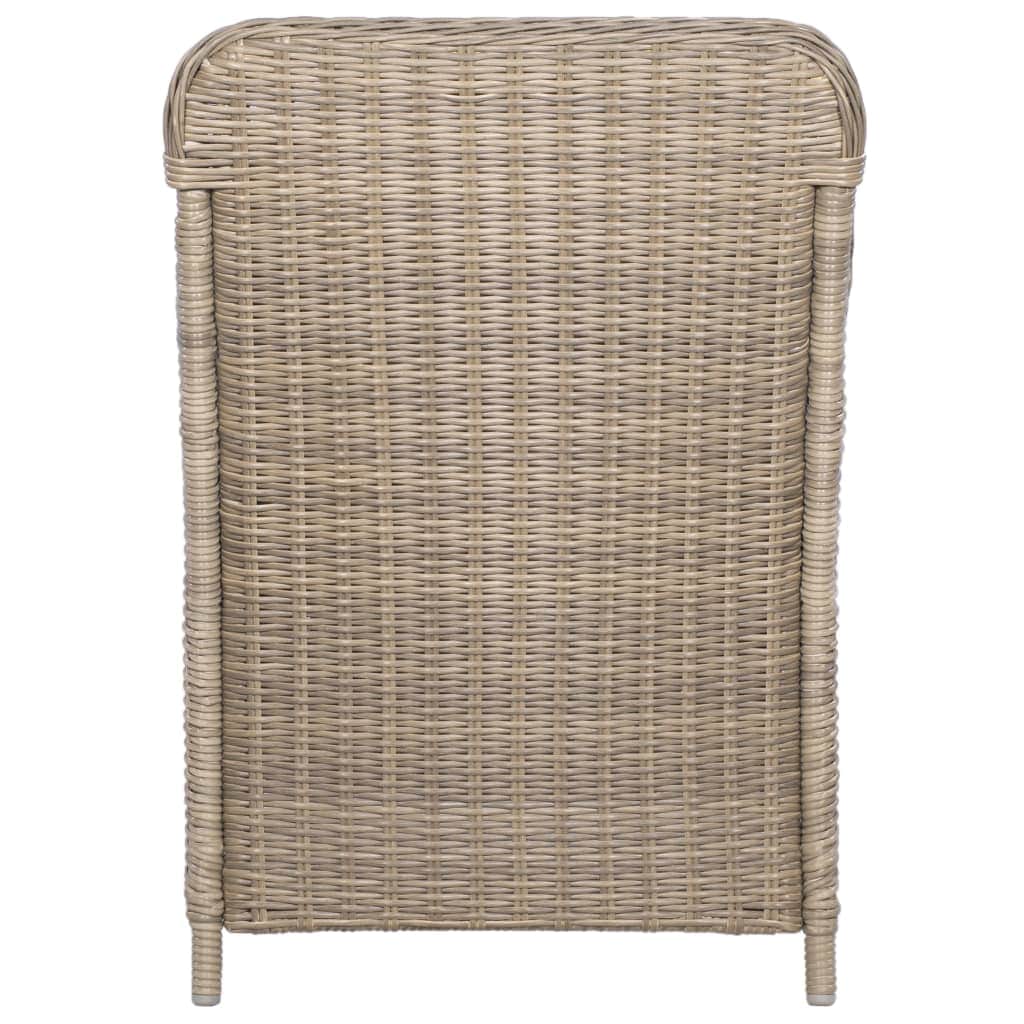 Outdoor Chairs with Cushions 2 pcs Poly Rattan Brown - Simple deals