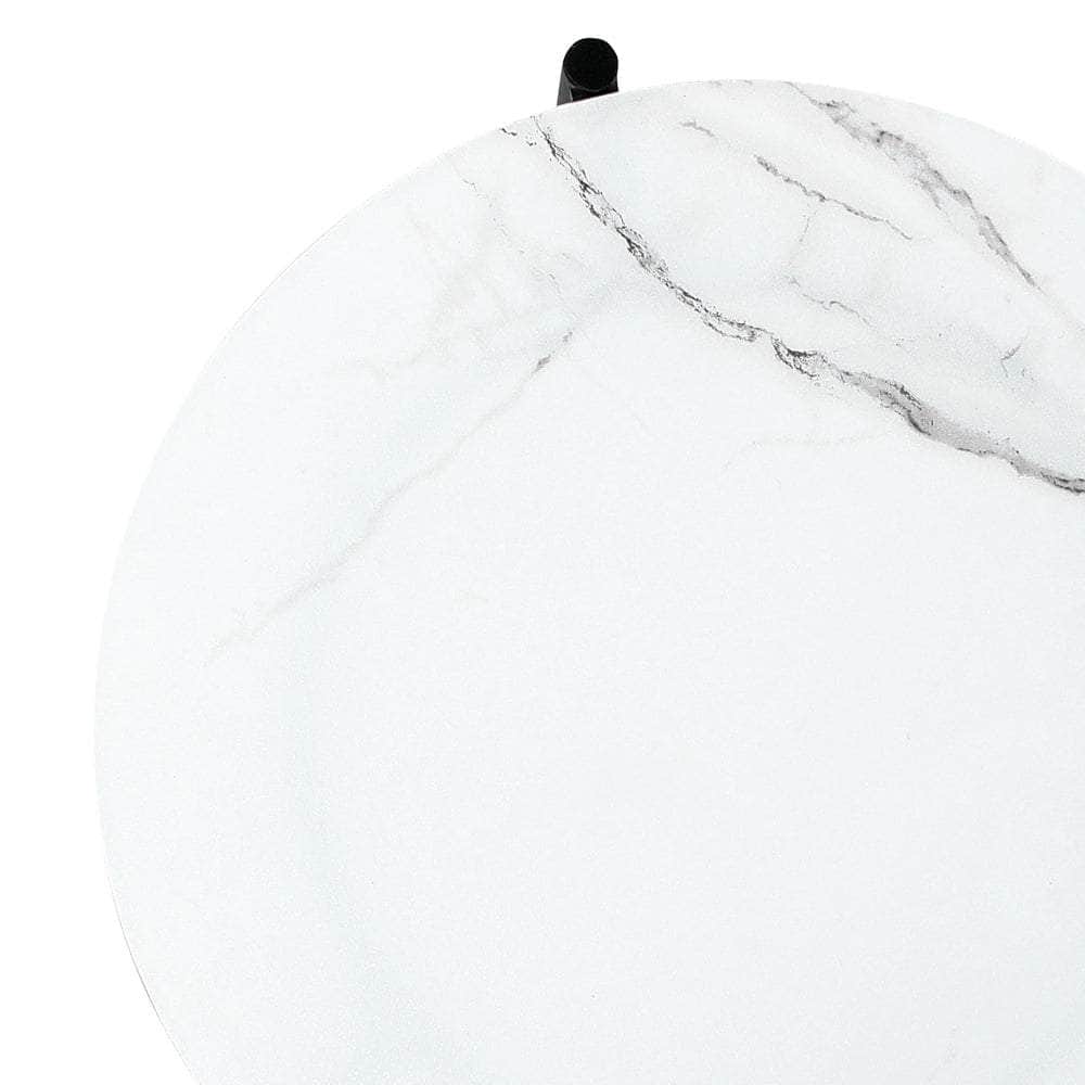 Outdoor Coffee Side Marble Table 50/70cm Round White