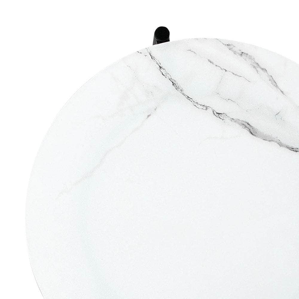 Outdoor Coffee Side Marble Table 50/70cm Round White