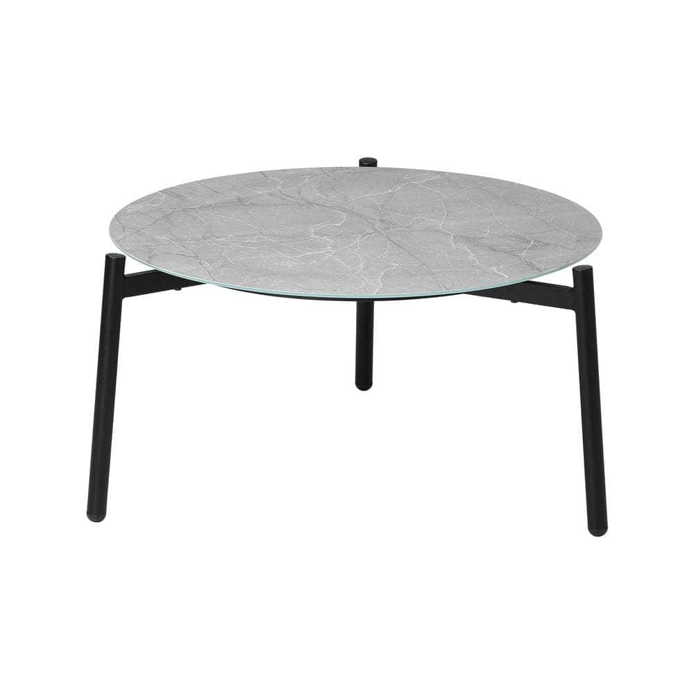 Outdoor Coffee Side Marble Table Desk 70cm Grey
