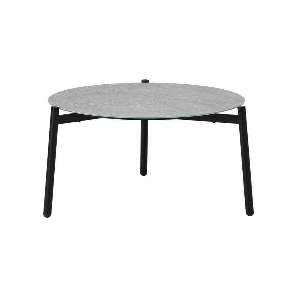 Outdoor Coffee Side Marble Table Desk 70cm Grey