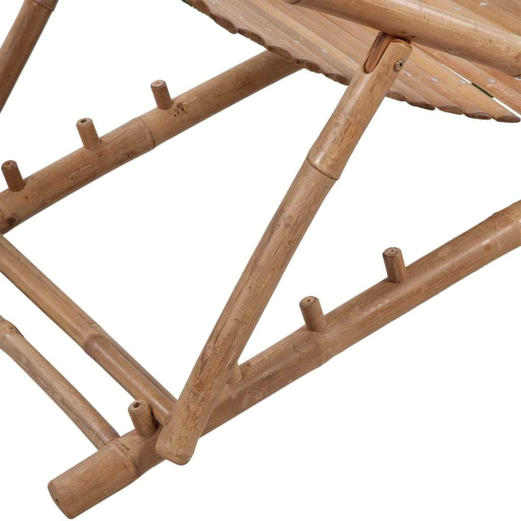 Outdoor Deck Chair with Footrest Bamboo - Simple deals