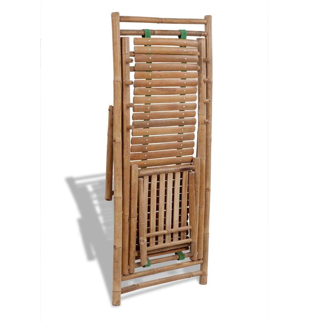 Outdoor Deck Chair with Footrest Bamboo - Simple deals