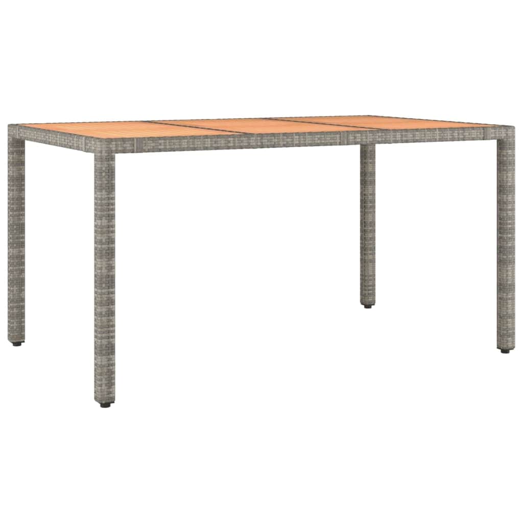 Outdoor Dining Delight: 5-Piece Grey Rattan Cushioned Set