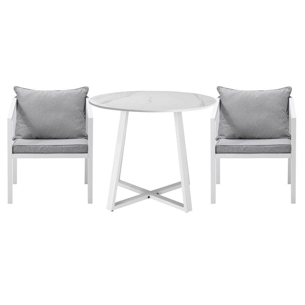 Outdoor Dining Set Bistro Setting 3PCS/5PCS White