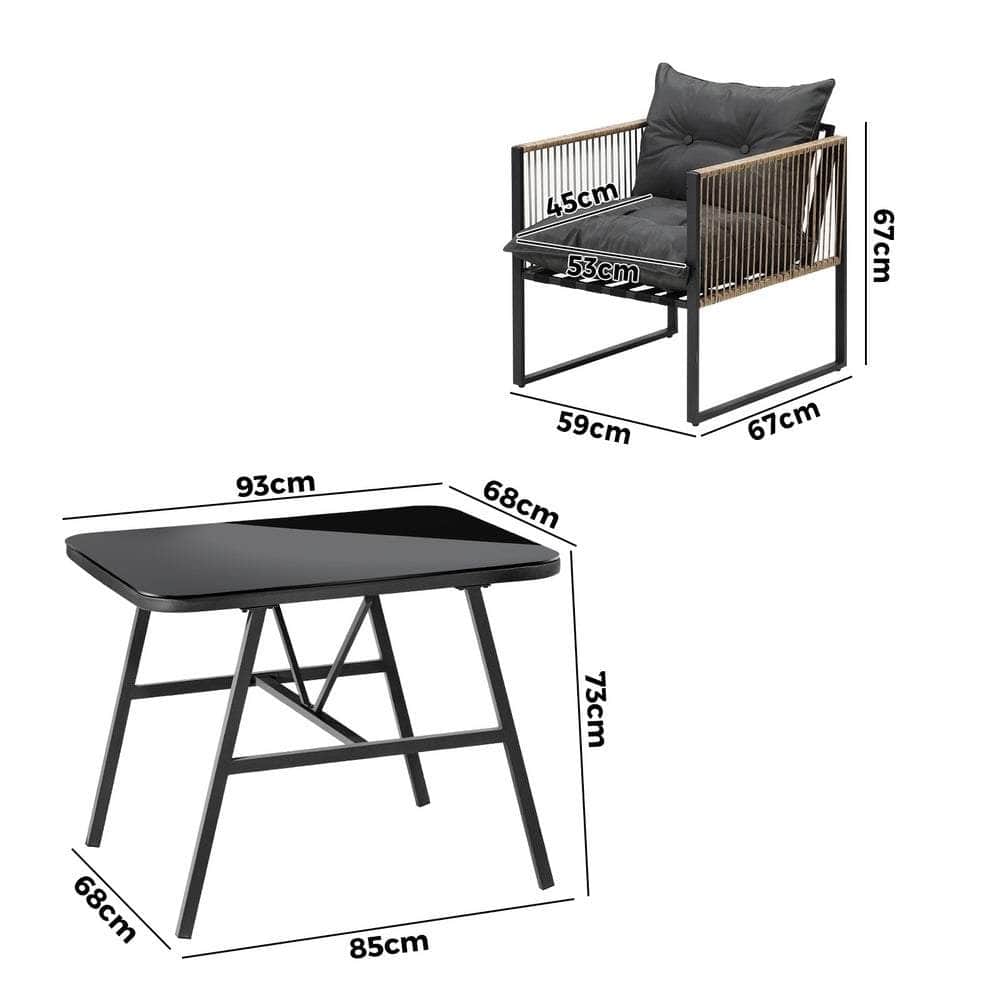 Outdoor Dining Set Patio Table Chairs Set