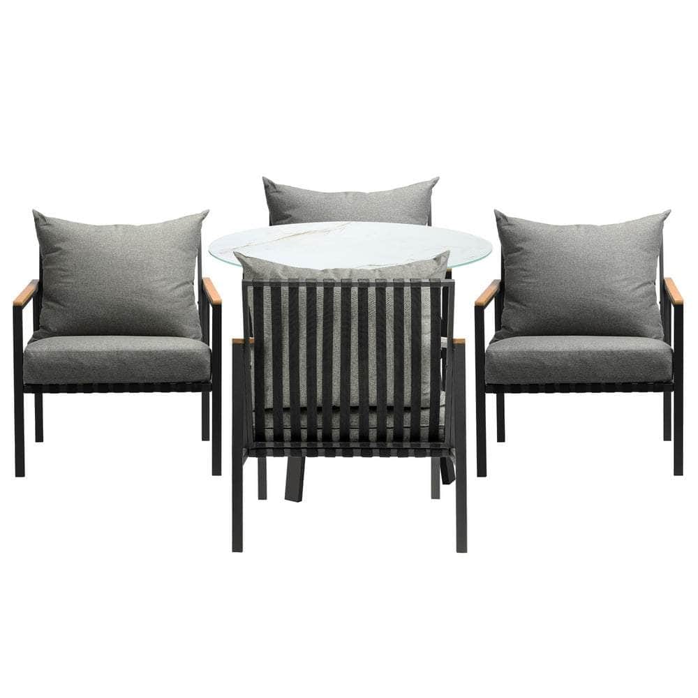 Outdoor Dining Setting Table Sofa Chairs 3PCS/5PCS