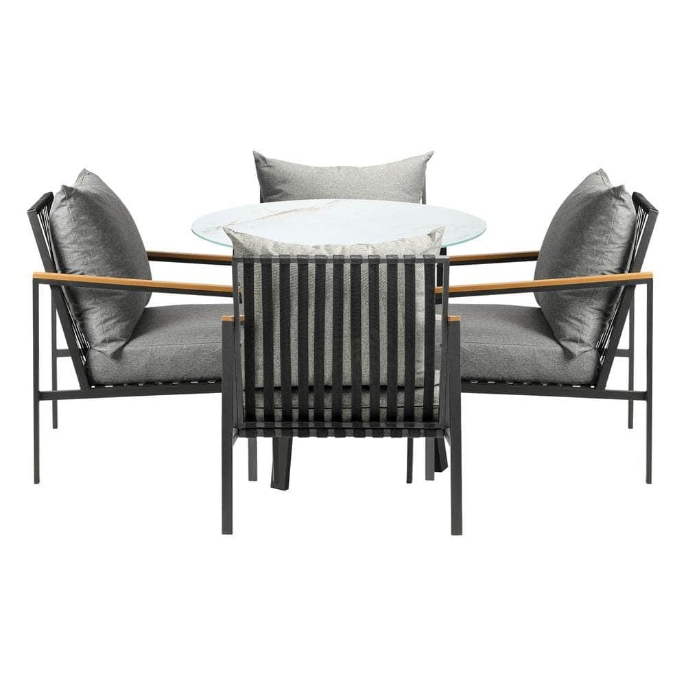 Outdoor Dining Setting Table Sofa Chairs 3PCS/5PCS