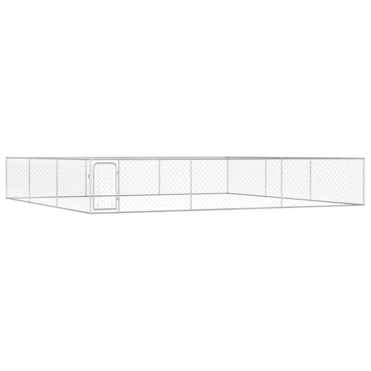 Outdoor Dog Kennel Galvanised Steel 6x6x1 m | Paypal