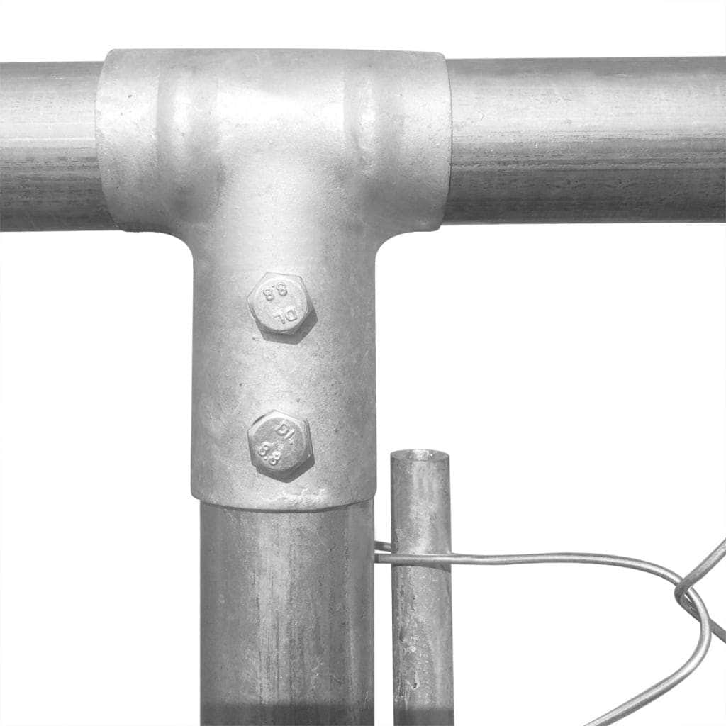 Outdoor Dog Kennel Galvanised Steel 'M