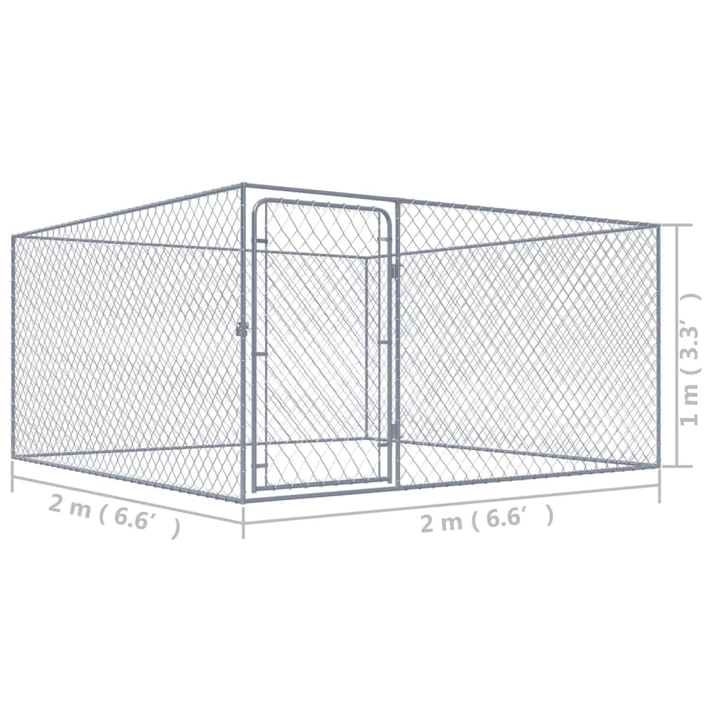 Outdoor Dog Kennel Galvanised Steel S"