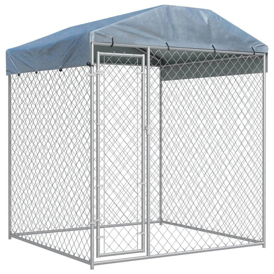 Outdoor Dog Kennel with Canopy 'Top