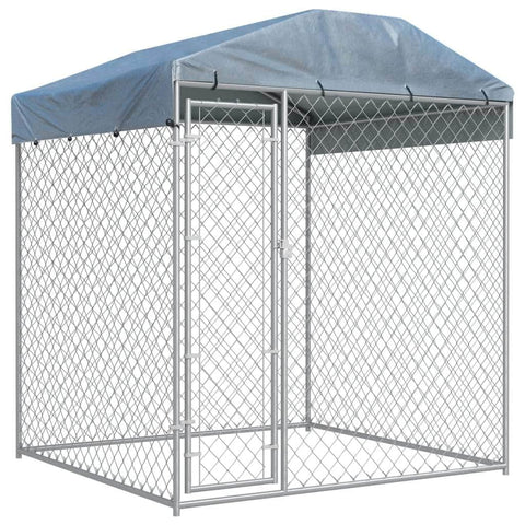 Outdoor Dog Kennel with Canopy 'Top