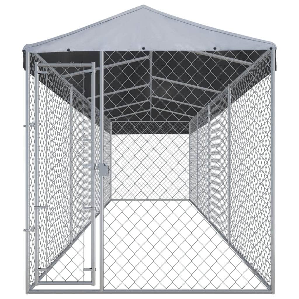 Outdoor Dog Kennel with Roof