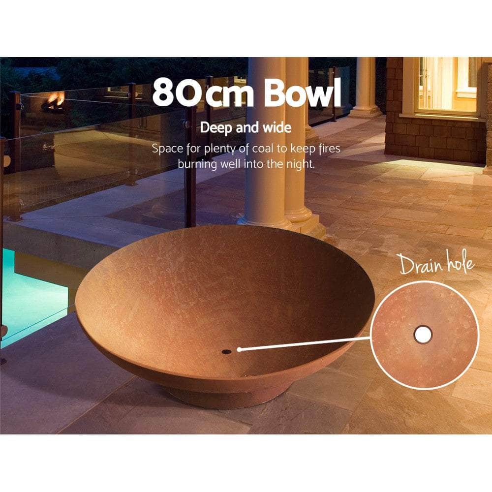 Outdoor Fire Pit Garden Charcoal 80CM