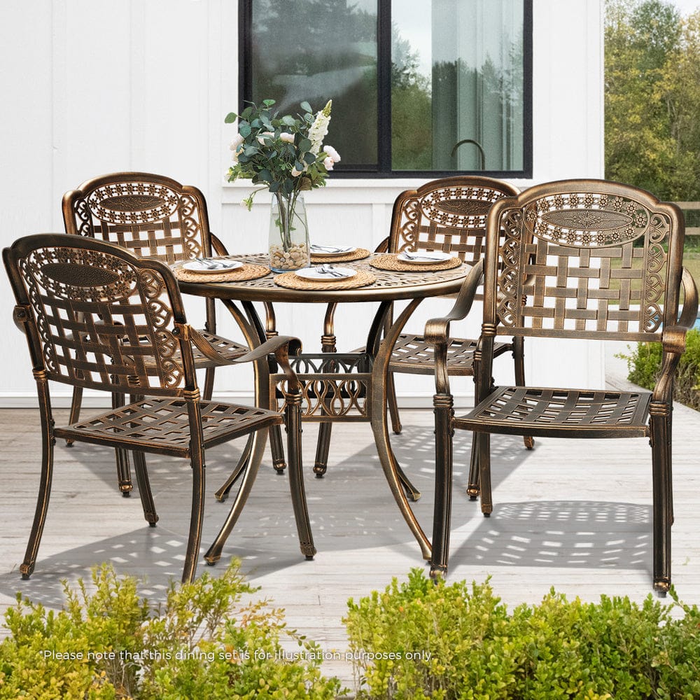 Outdoor Furniture 5 Piece Dining Set Chairs Table Bistro Set Patio Garden | Outdoor Dining Set - photo 16
