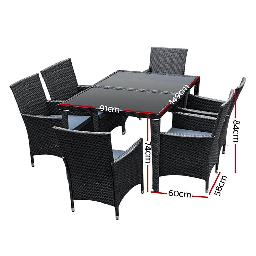 Outdoor Furniture 7pcs Dining Set