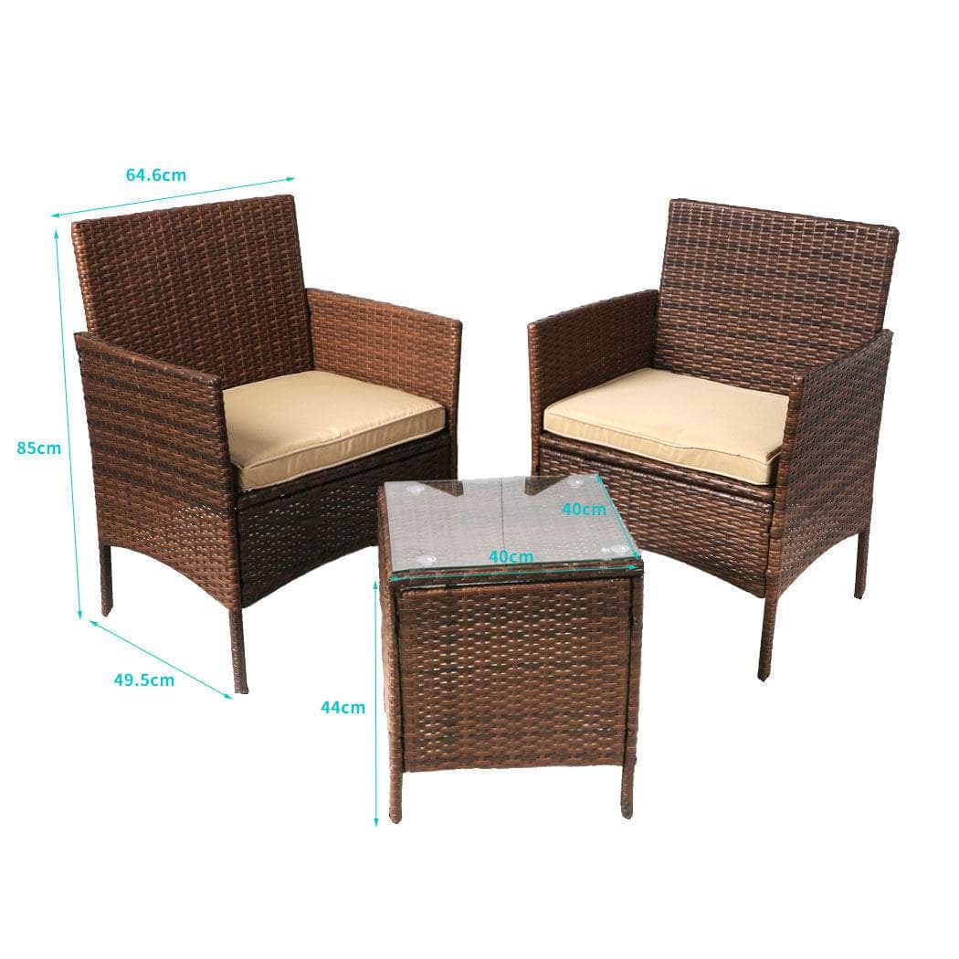 Outdoor Furniture Setting Patio Brown