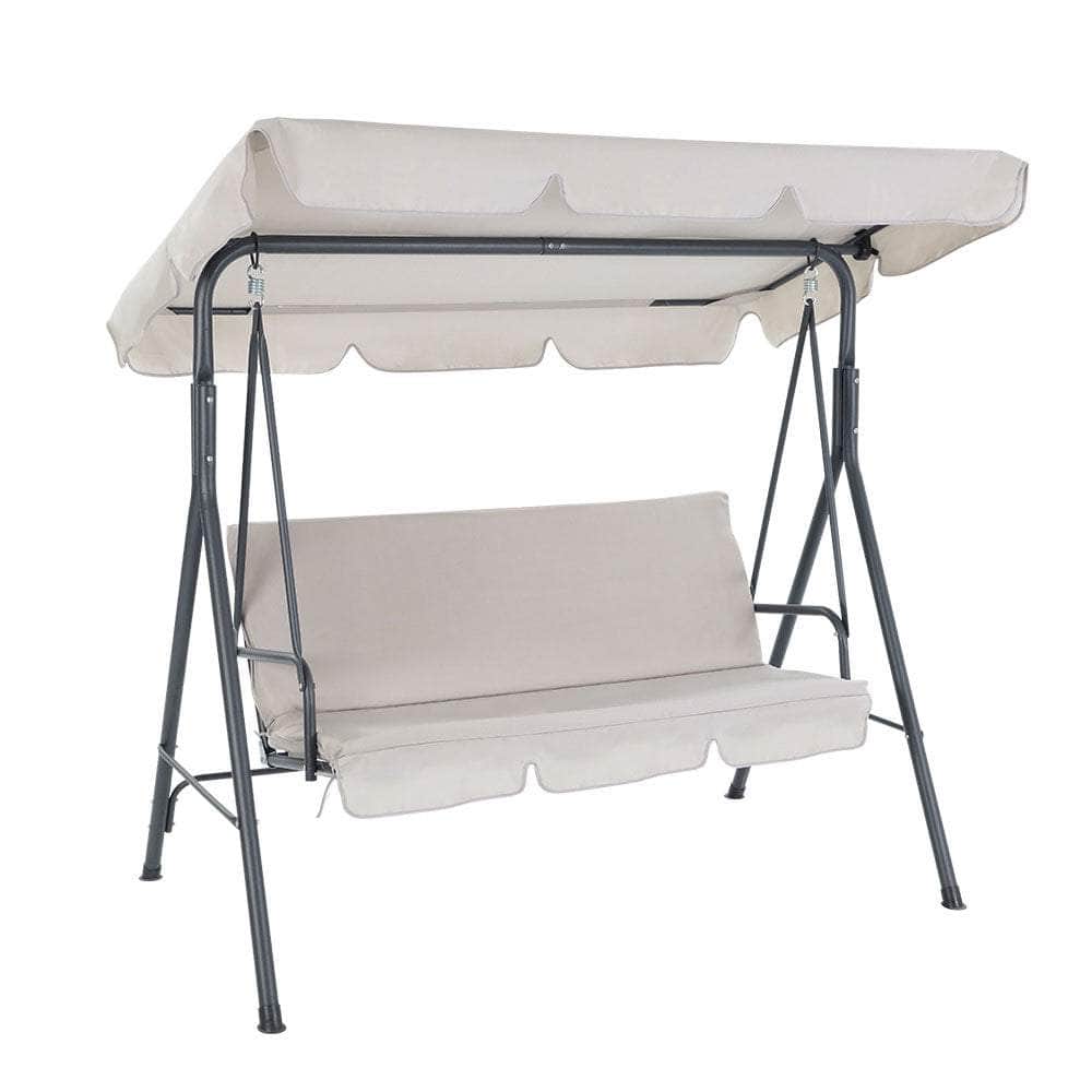 Outdoor Furniture Swing Chair Hammock 3 Seater Bench Seat Canopy