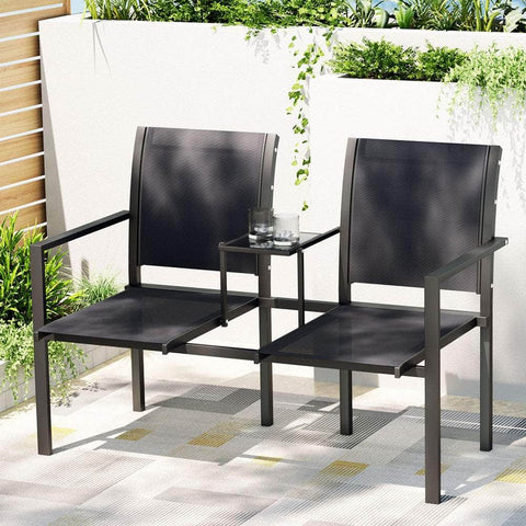 Outdoor Garden Bench Seat Chair Table Loveseat Patio Furniture Park